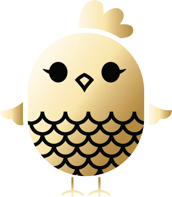 Chik’nPop’s golden chicken mascot